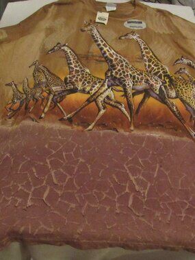 Rainforest Cafe Brown Giraffe Shirt  size XXL  NWT